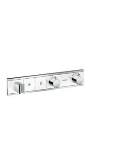 HG Thermostat Unterputz RainSelect Fertigset 2 Verbraucher weiss/chrom