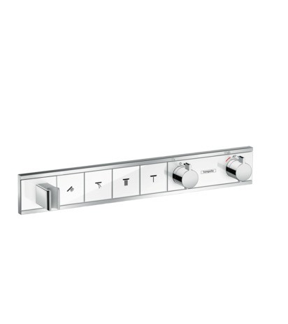 HG Thermostat Unterputz RainSelect Fertigset 4 Verbraucher weiss/chrom