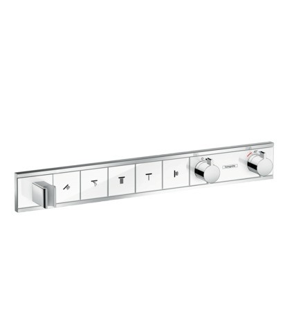 HG Thermostat Unterputz RainSelect Fertigset 5 Verbraucher weiss/chrom