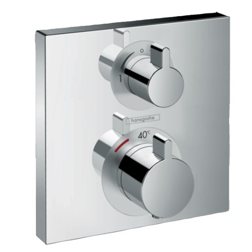 Hansgrohe Thermostat Unterputz Ecostat Square Fertigset 2 Verbraucher chrom