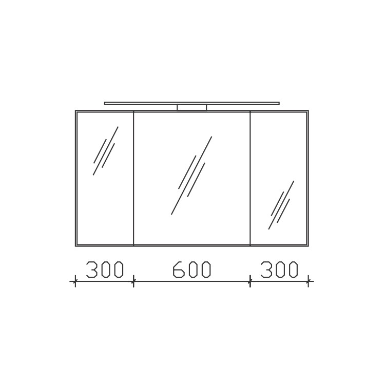 Pelipal Solitaire 6005 Spiegelschrank 1200