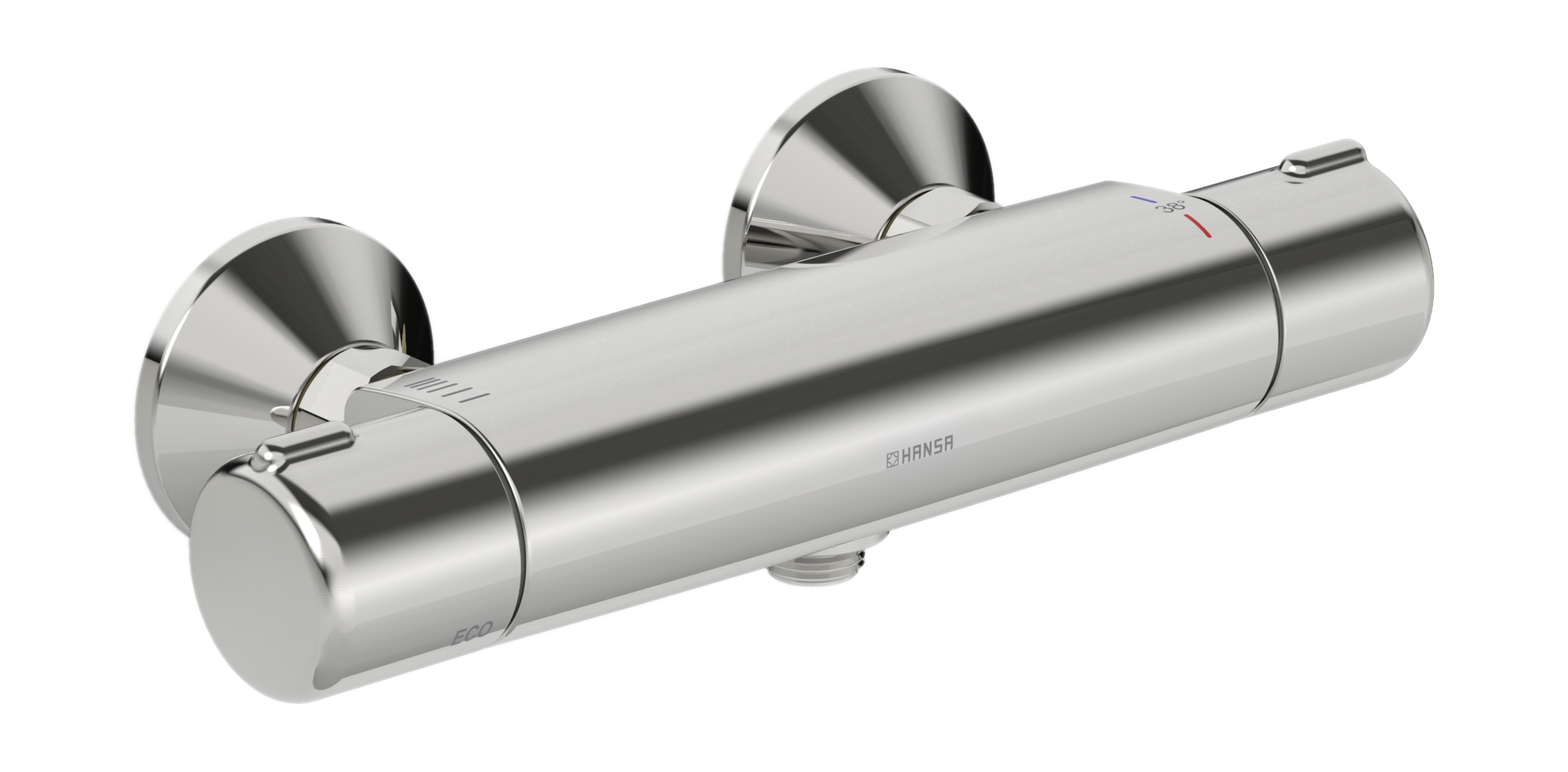 HA Brause-Therm.-Batterie für Wandaufbau Hansamicra 5815 2171 verchromt