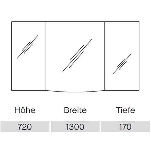 Pelipal Contea Spiegelschrank 1300