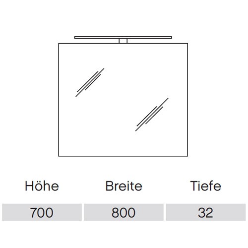 Pelipal Solitaire 6005 Flächenspiegel 800