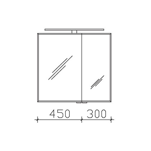 Pelipal Solitaire 6005 Spiegelschrank 750