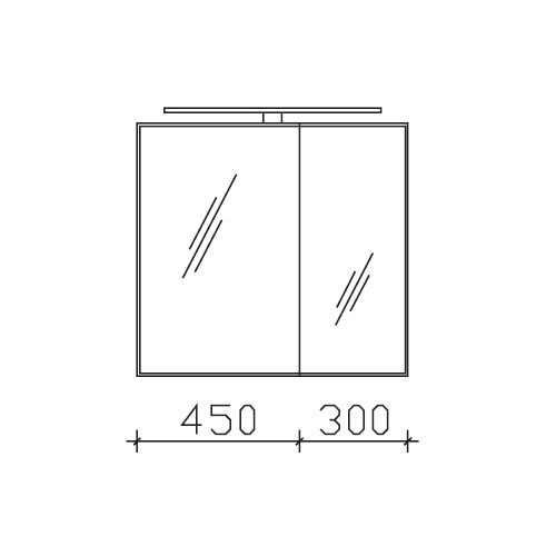 Pelipal Solitaire 6005 Spiegelschrank 750