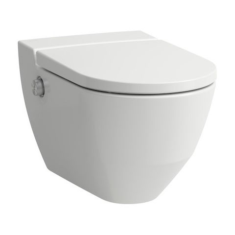LF Wand-Tiefspül-Dusch-WC CLEANET NAVIA 580x360mm spülrandlos weiß matt