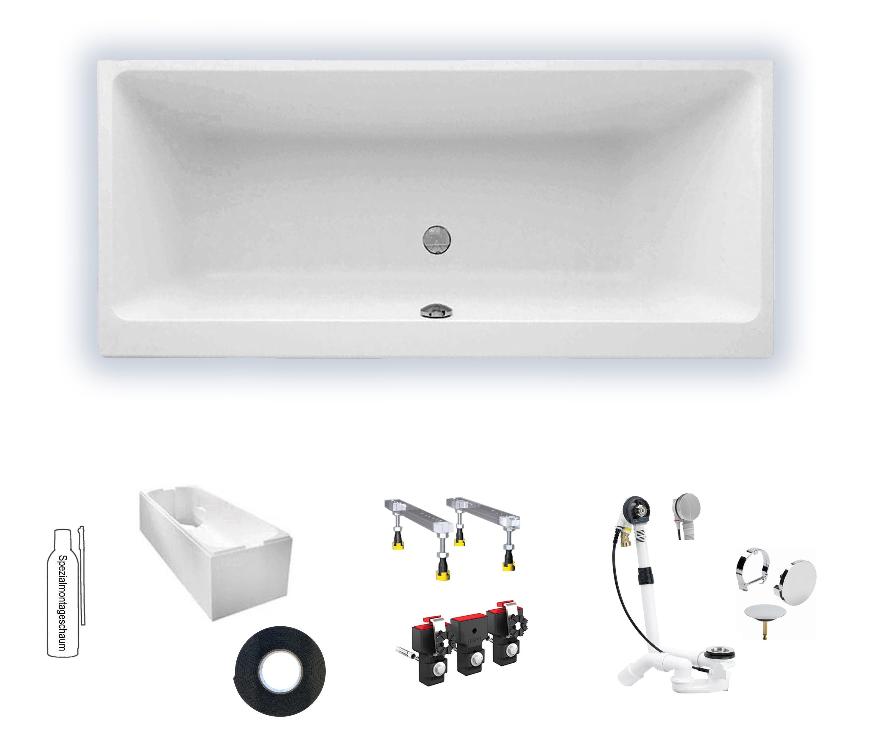 Wannenset Villeroy & Boch Subway Duo 1800x800