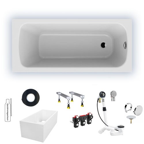 Riho Dola 160x70/weiß glänzend BB30005