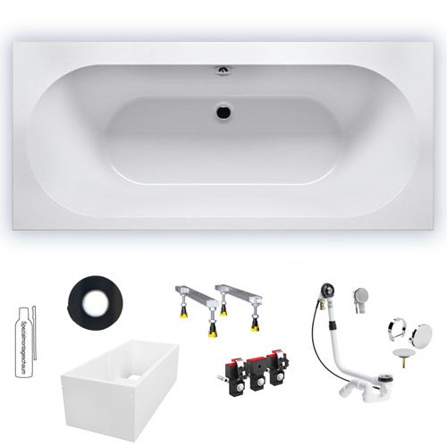 Riho Rechteck-Badewanne Carolina 180x80 cm / weiß B056001005 AKTIONSPREIS