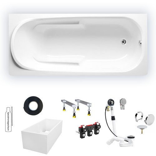 Riho Rechteck-Badewanne Columbia 175x80 cm / weiß BA04005