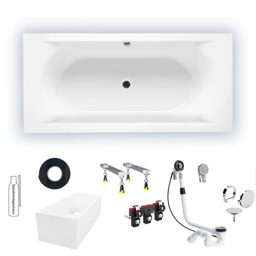 Riho Rechteck-Badewanne Lima 180x80 cm / weiß BB46005