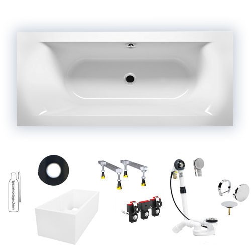 Riho Rechteck-Badewanne Linares Duo, Rechts, 150x70 BT40005