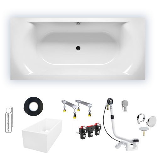 Riho Rechteck-Badewanne Linares flachen Rand 10mms 200x90 BT49005