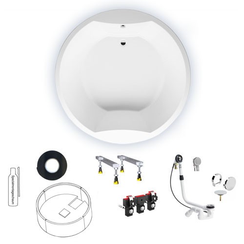 Riho Rund-Badewanne Colorado 180 cm / weiß BB02005