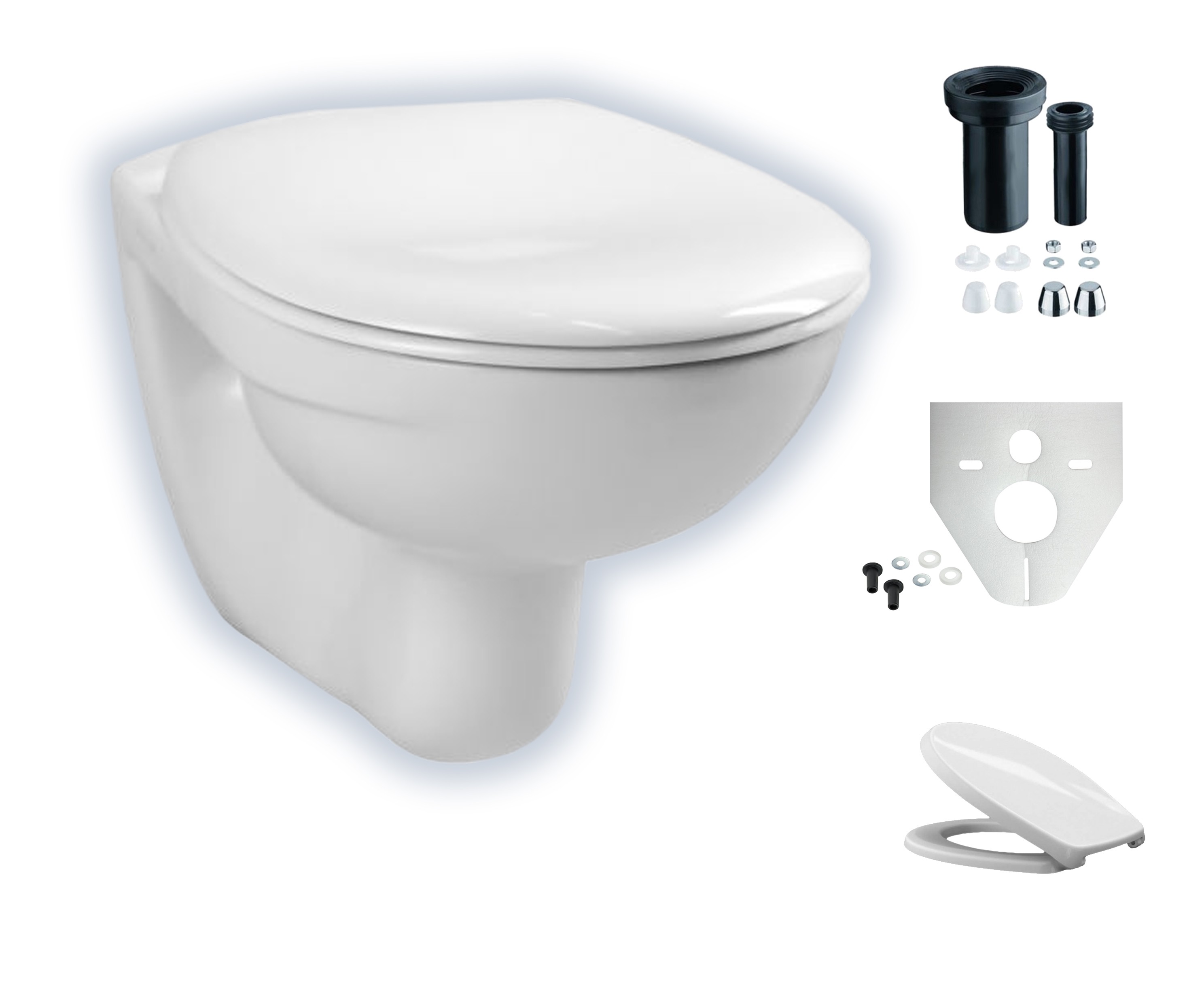 Rocky Plus wandhängendes Tiefspül-WC mit Beschichtung