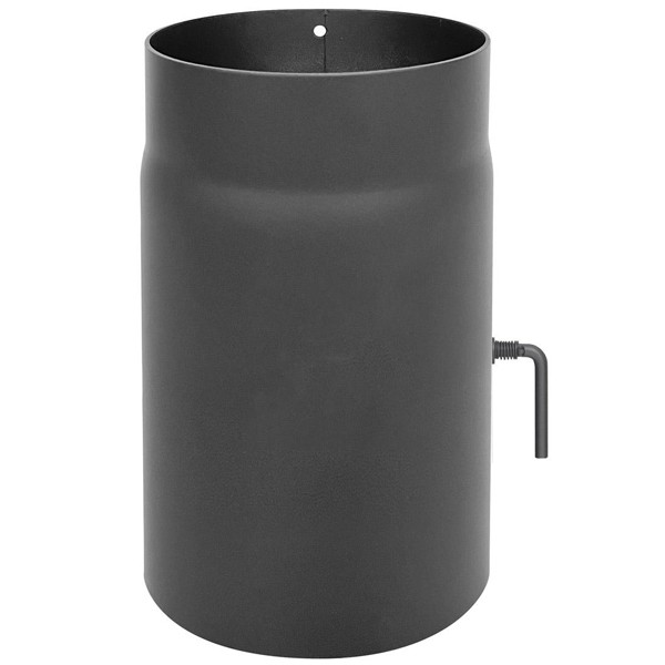 Rockytherm Rauchrohr mit Drosselklappe 250 mm, DM160, Farbe: Grau