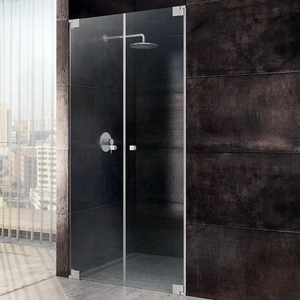 SPRINZ Omega Duschabtrennung für Nische, zwei Pendeltüren ohne Festteil, 1200 x 2000, verschiedene Profilfarben, O22.1