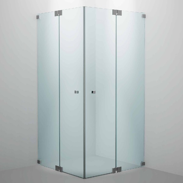 SPRINZ Rocky-Line O Duschabtrennung 900 x 900 x 2000, Eckeinstieg mit Pendeltüren, verschiedene Profilfarben, O10.9