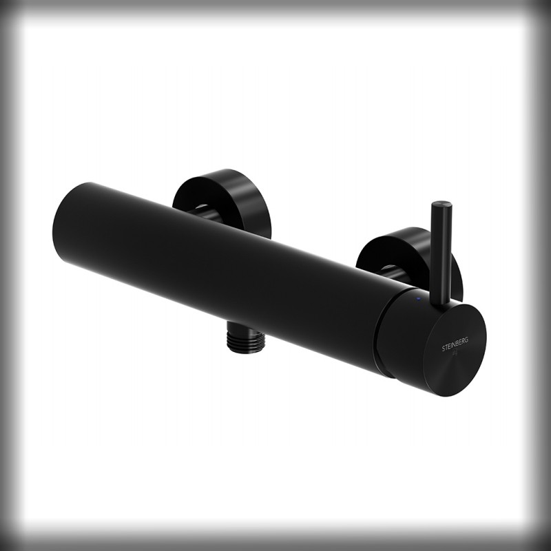 Steinberg Serie 100 S Aufputz-Einhebelmischer ½″ für Dusche, matt schwarz