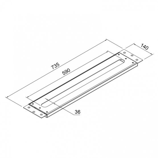 Steinberg Serie 100 Montageplatte für alle Waschtisch- und Wannenstandarmaturen