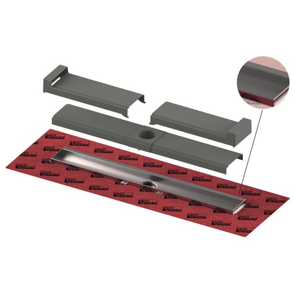 TECEdrainline-Evo Rinne mit WFA, 1200 mm befestigte Seal System Dichtmanschette