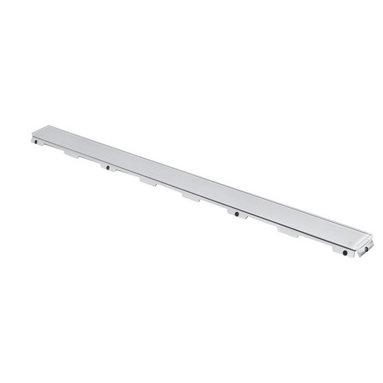 TECEdrainline Glasabdeckung weiß 1000 mm Edelstahl poliert, gerade