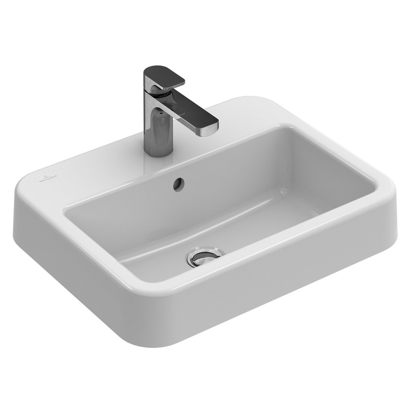 VB Einbauwaschbecken Architectura 419356 550x430mm Rechteck Weiß Alpin C+