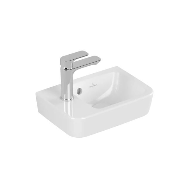 VB Handwaschbecken Compact O.novo 434236 360x250mm Eckig Weiß Alpin