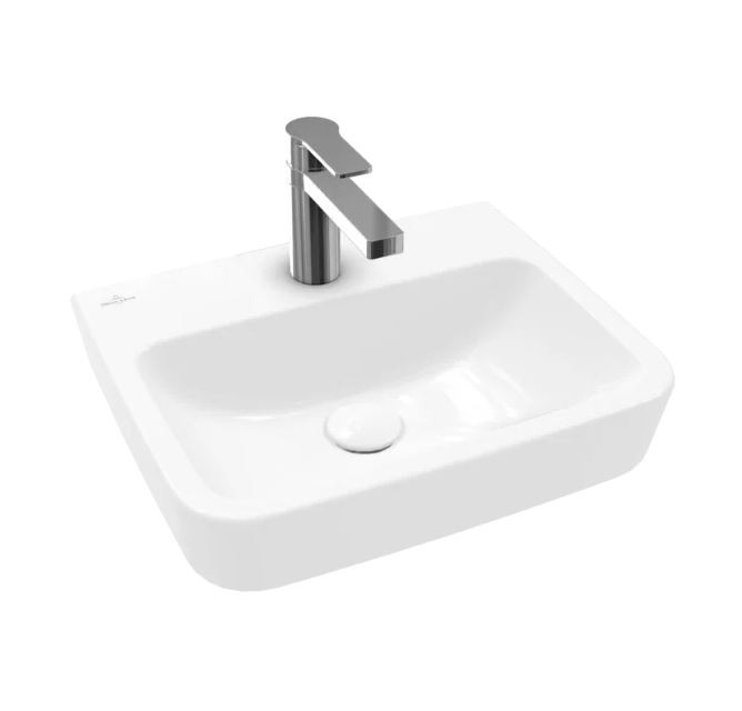 VB Handwaschbecken O.novo 434446 450x370mm Eckig Weiß Alpin CeramicPlus