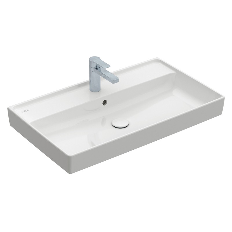 VB Schrankwaschtisch Collaro 4A3381 800x470mm Rechteck Stone White C+