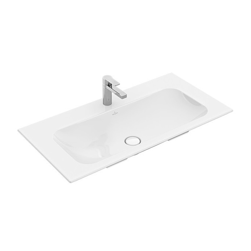 VB SWT Finion 4164 1000x500mm 1L Arm HL durchgest verd ÜL Eckig Stone White C+