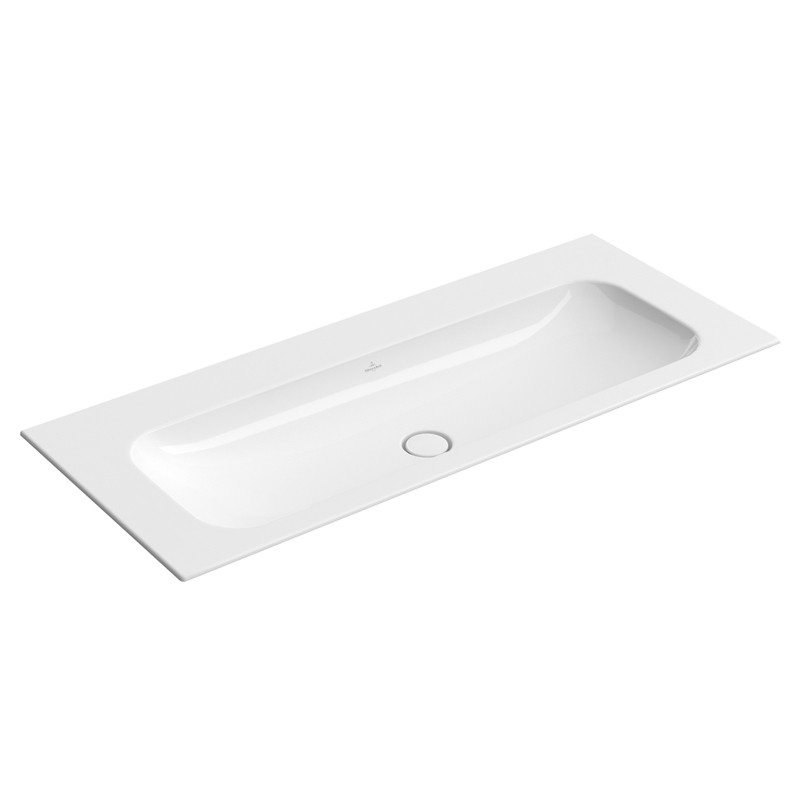 VB SWT Finion 4164 1200x500mm o Hahnloch o Überlauf Eckig Stone White CeramicPlus