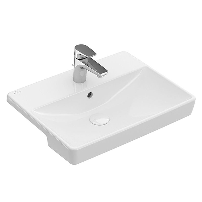 VB Vorbauwaschbecken Avento 4A0655 550x440mm Rechteck Stone White C+
