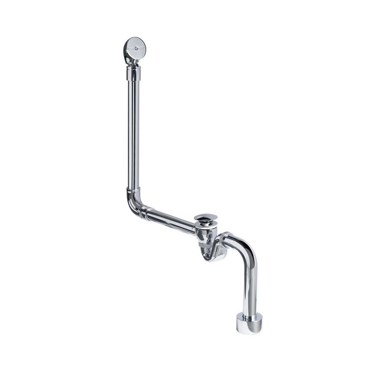 Victoria & Albert Ab – und Überlaufgarnitur mit modernem Klickverschluss für Wannen mit Überlauf KIT30 polished chrome