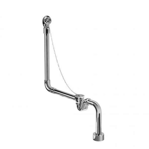 Victoria & Albert Klassische „Kette & Stöpsel“ – Ablaufgarnitur für Wannen mit Überlauf KIT31 polished nickel