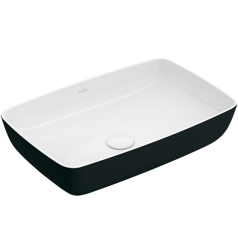 Villeroy & Boch AWT Artis 4172 580x380mm ohne Hahnlochbank o Überl Eckig Coal Black