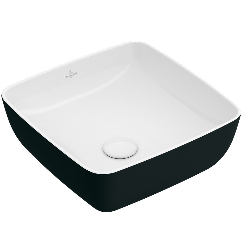 Villeroy & Boch AWT Artis 4178 410x410mm ohne Hahnlochbank o Überl Eckig Coal Black
