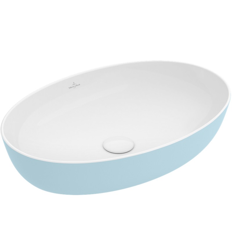 Villeroy & Boch AWT Artis 4198 610x410mm ohne Hahnlochbank ohne Überlauf Oval Fog