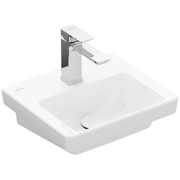 VB Handwaschbecken Subway 3.0 370x305mm Rechteck 1HL. ohne Überlauf Weiß Alpin