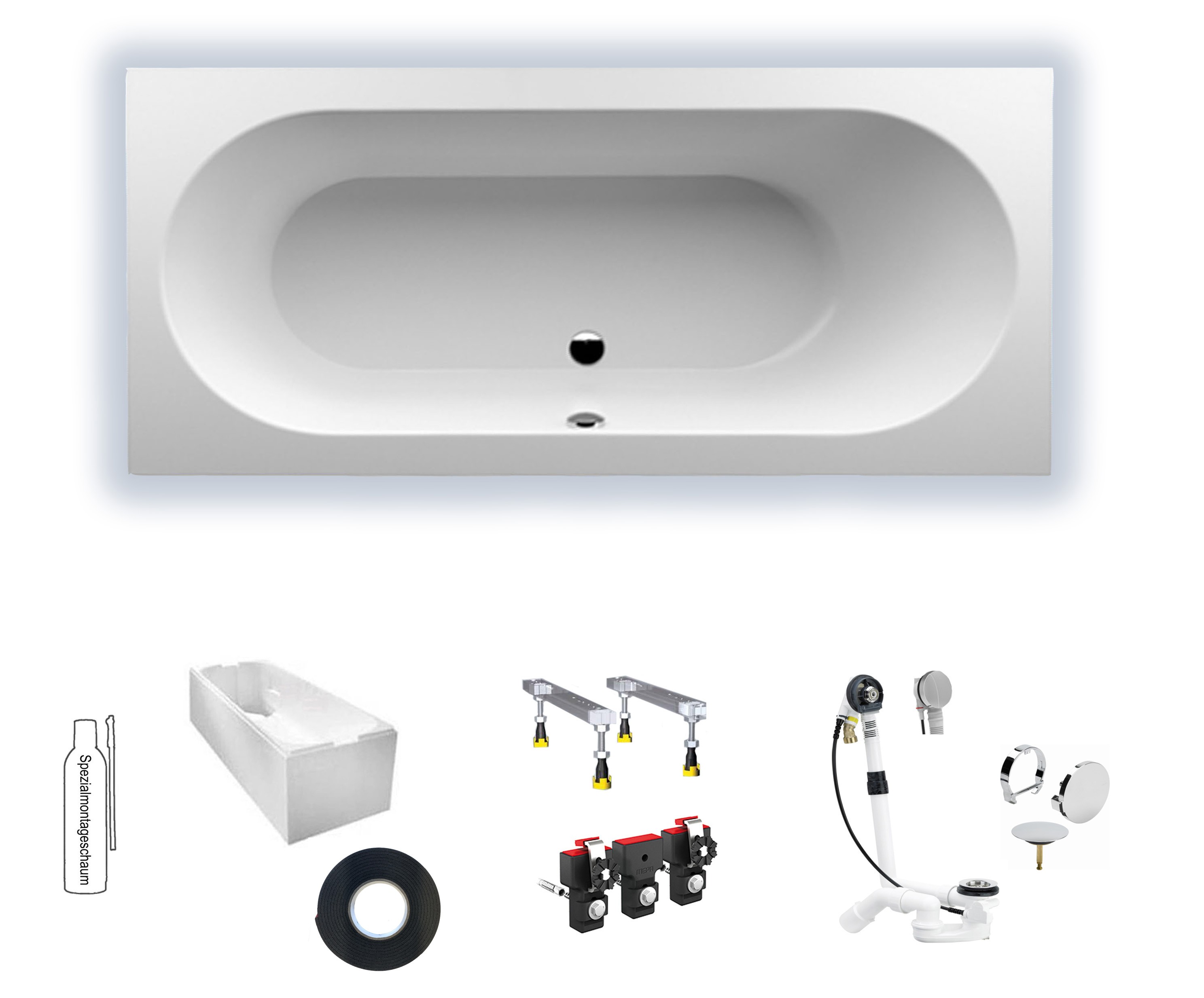 Villeroy & Boch Oberon 1900x900 Rechteck Badewanne Duo UBQ199OBE2V-01