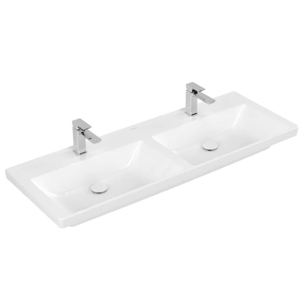 VB SchrankDWT Subway 3.0 1300x470mm re-eckig 2HL. o. ÜL. Weiß Alpin