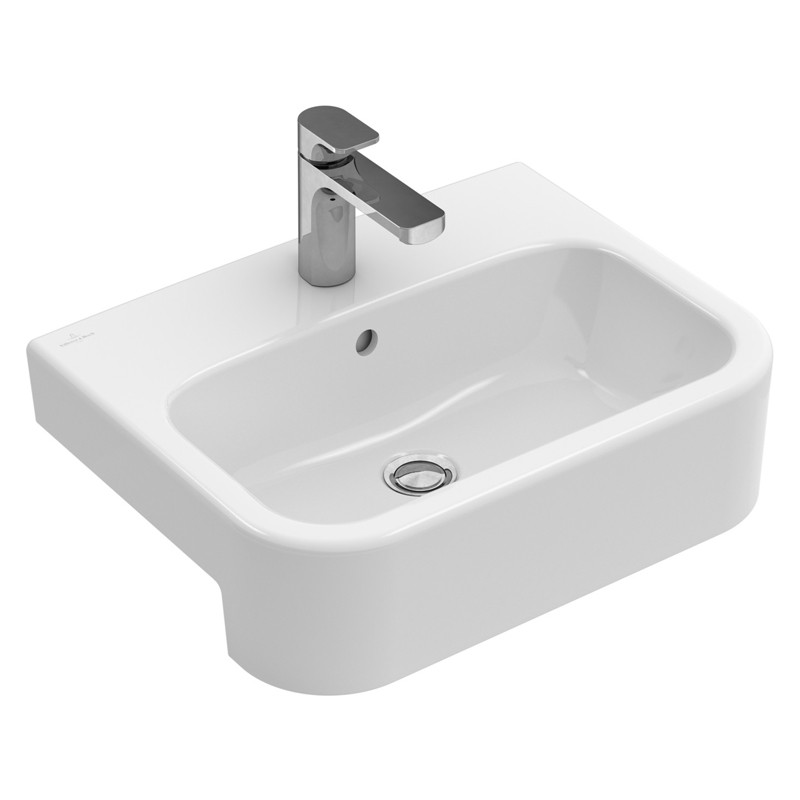 Villeroy & Boch VWT Architectura 4190 550x430mm mittl HL durchg o Überl Eckig WeißAlpin