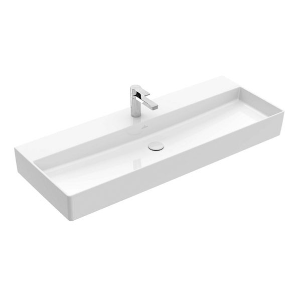VB Waschbecken Memento 2.0 4A22C2 1200x470mm Rechteck Weiß Alpin C+