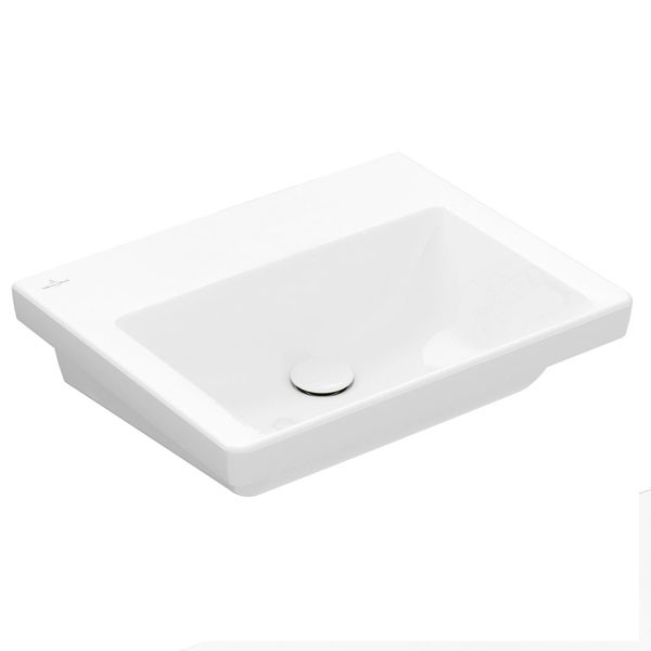 VB Waschbecken Subway 3.0 F6 550x440mm Rechteck o. ÜL. Weiß Alpin CeramicPlus