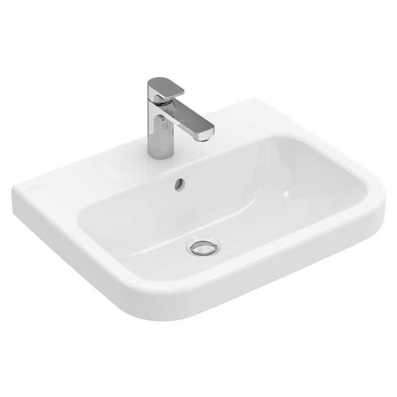 Villeroy & Boch WT Architectura 4188 600x470mm 3-LArm mittl HL dg Ül Eckig geschl WeißAlpin C+