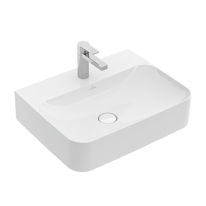 Villeroy & Boch WT Finion 4168 600x470mm mittl HL durchgest o ÜL eck geschl Weiß Alpin C+