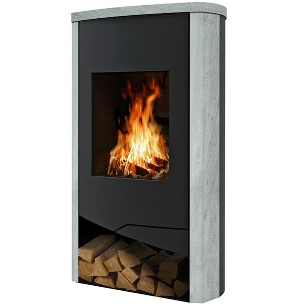 Wamsler Kaminofen N-Line "Nevada" schwarz Naturstein, KF 111-55 N-Line