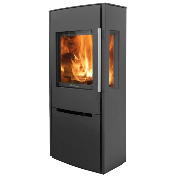 Wamsler Drei Scheiben Kaminofen "Pylon 3G" schwarz, KF 188-20