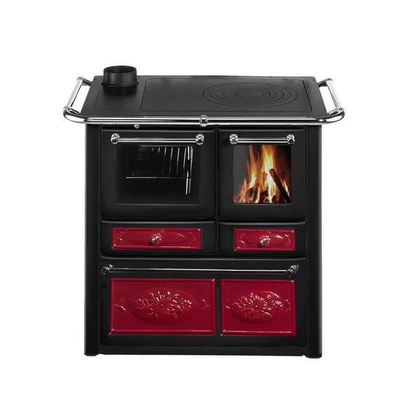 Wamsler Holzherd K 85 F Keramik rot Rauchrohranschluß links, K 85 F